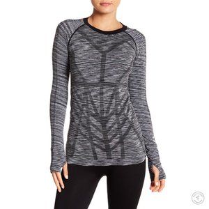 Climawear Black/Gray Long Sleeve Workout Top